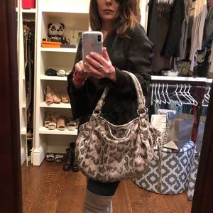 Authentic Cole Haan Leather Snakeskin Handbag